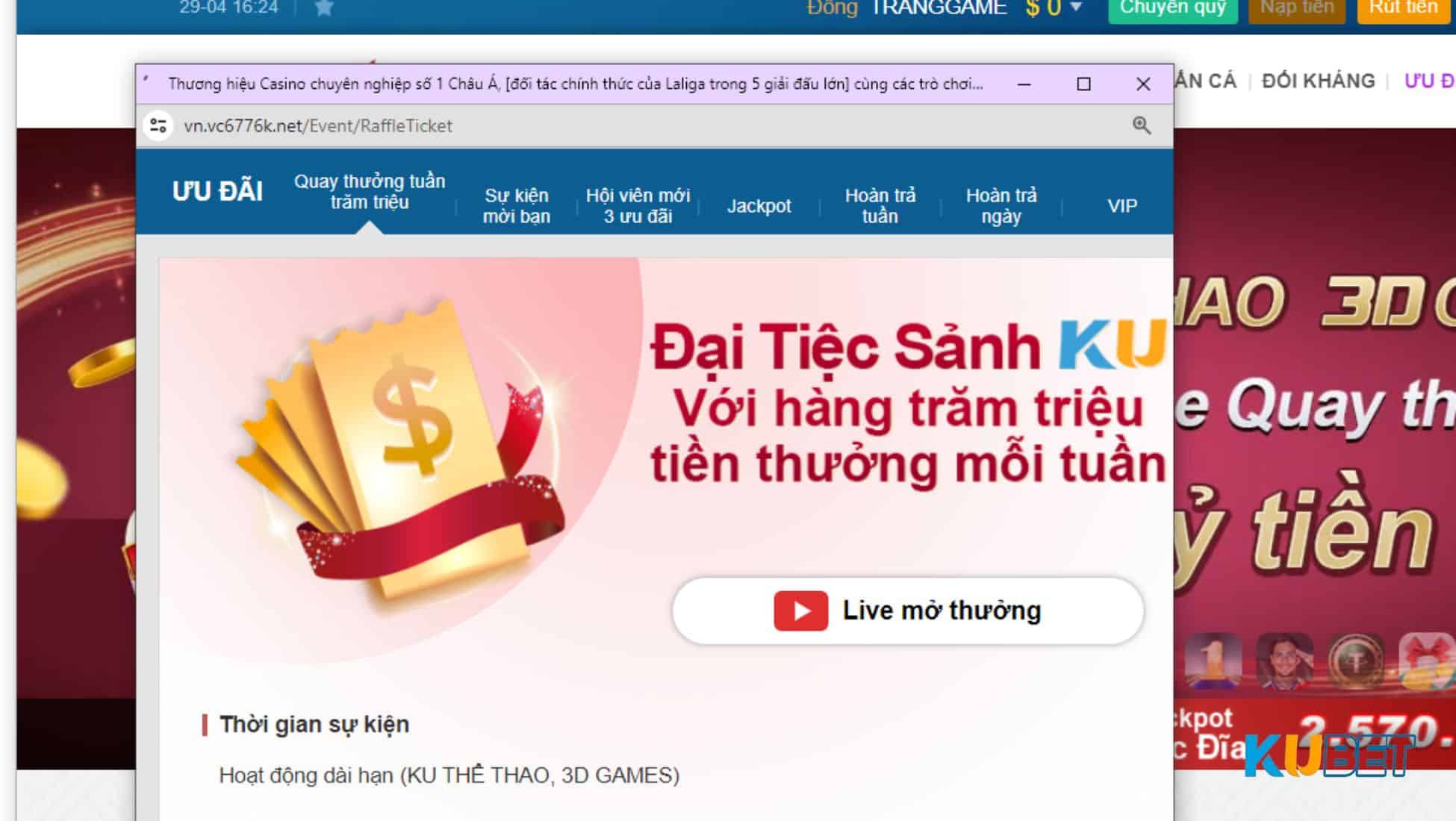 Tổng hợp mới nhất về khuyến mãi Kubet